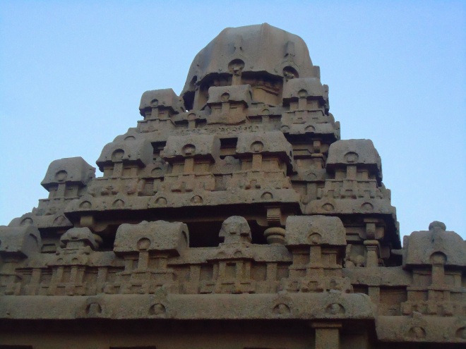 A Rich Cultural Heritage - A skyline of a sculpted temple tower at the Mahabalipuram